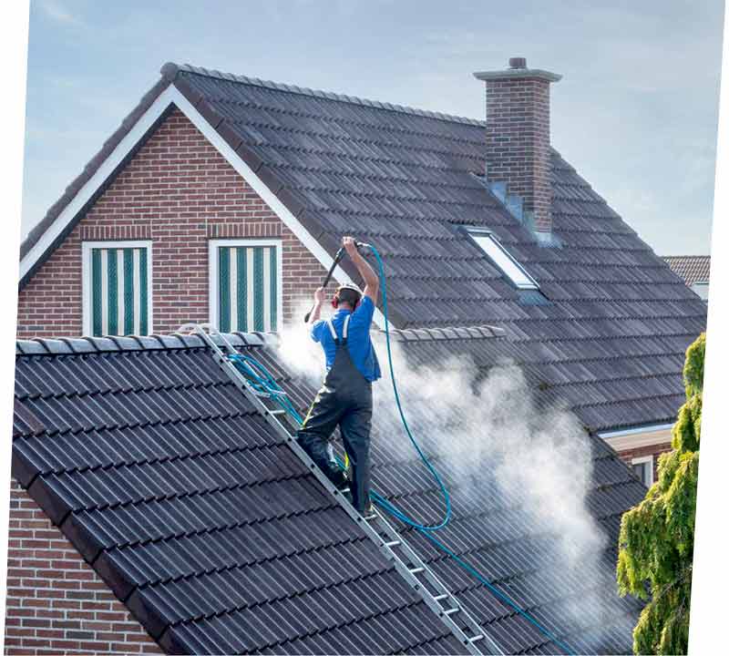 Dakreiniging - PROCHIRA DAK FAÇADE, een professionele dakdekker in België: dakreiniging, mosverwijdering en antimosbehandeling. Aanbrengen van een gekleurde waterafstotende dakverfcoating, interventie in BELGIË: Vlaanderen, Wallonië en Brussel.